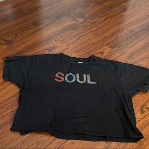 SoulCycle Black Cropped T-shirt